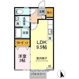 リビングタウン伏石A・B棟【2階】の間取り