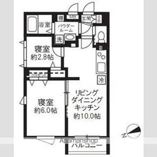 エルファーロ池尻【1階】の間取り