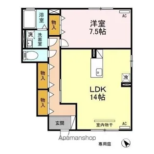 グリーントップ【1階】の間取り