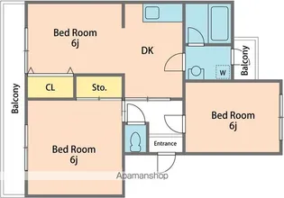 ハイツ福寿園【205号室】の間取り