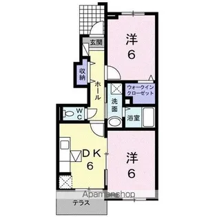 ジェルメ・メゾンⅠ【1階】の間取り