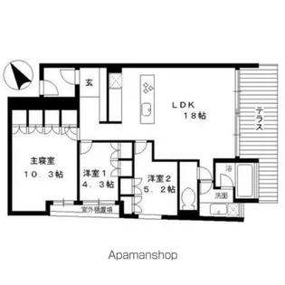 VISCONTI覚王山【1階】の間取り