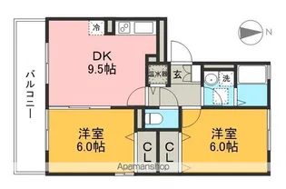 パストラル B棟【2階】の間取り