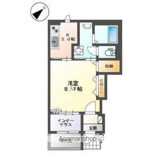 エスペランス稗田【1階】の間取り