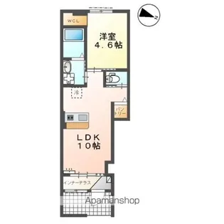 カーサ クワトロ(CASA.QUATTRO)【1階】の間取り