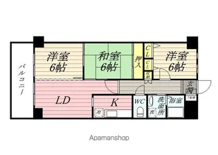 ウィルグレース八千代【3階】の間取り