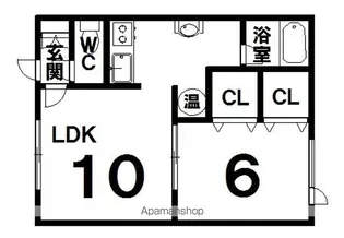 カトレア【105号室】の間取り