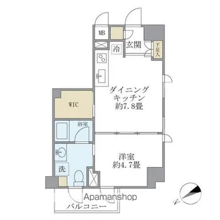 KDXレジデンス駒沢公園【7階】の間取り