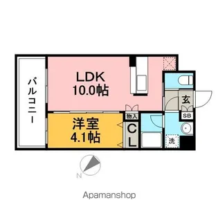 クリムゾン博多Ⅱ【2階】の間取り