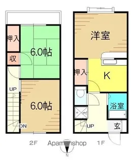 ハピネス宝田【105号室】の間取り