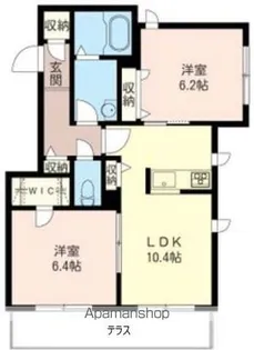 テラスあかね【101号室】の間取り
