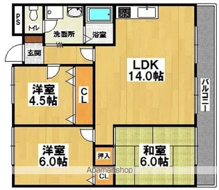 マスターズエル綾園20【8階】の間取り
