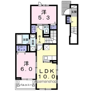 フォートクレジデンス【2階】の間取り