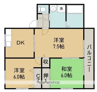 アトラス【C101号室】の間取り