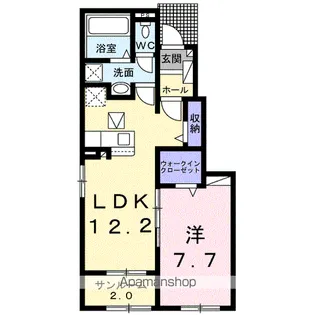ラッフィナートカーサ西軽井沢A【1階】の間取り