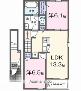 ヒラソール【2階】の間取り