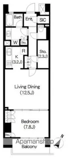 BRILLIA IST 三軒茶屋 ブラッサムテラス【2階】の間取り