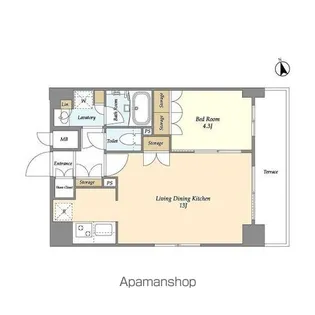 ORSUS UMEJIMA【2階】の間取り