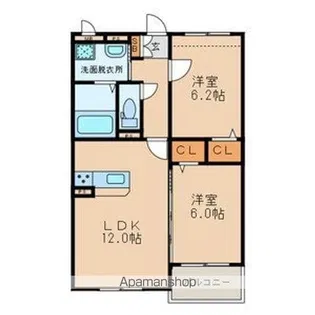 メリーパル小倉東【2階】の間取り