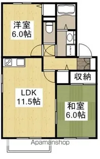 ヴェルエコーⅡ【2階】の間取り