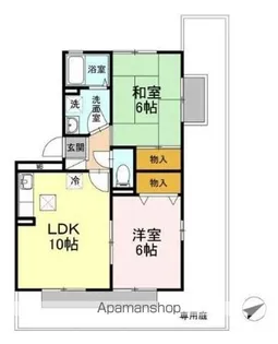 フローラ西山本【1階】の間取り