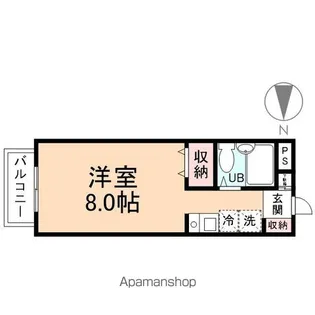 エソール五福【105号室】の間取り