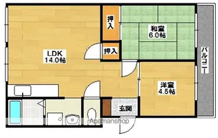 グリーンビレッジ【1階】の間取り