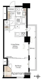 ブランシエスタ両国【6階】の間取り