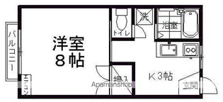 フレグランスWEST A・B【A201号室】の間取り