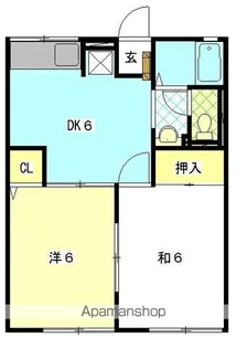 ラ・メールA【1階】の間取り