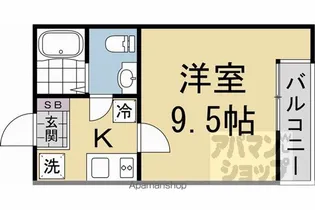 A&M COURT MOMOYAMA【102号室】の間取り