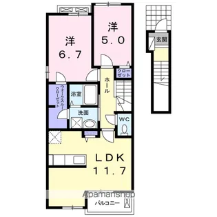 セレノパラッツオⅡ【2階】の間取り