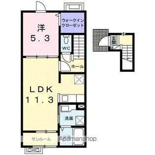 メゾンシュエット【2階】の間取り
