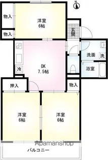 ファミール鵠沼【1階】の間取り