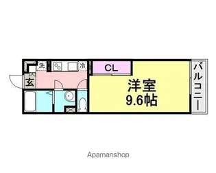 グランパシフィック東園田【1階】の間取り