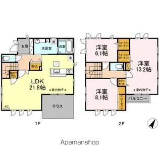 桂坂タウン B【2階】の間取り