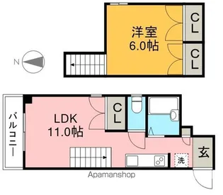 エトワール桜井町【4階】の間取り