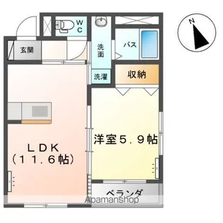 シャインパレス【3階】の間取り
