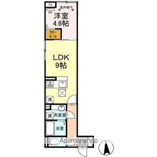 アヴァンスお花茶屋【1階】の間取り