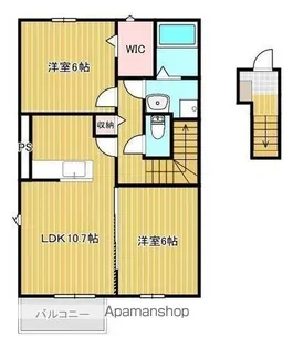 アクア勅使Ⅰ【2階】の間取り