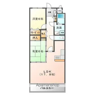 マリベール中須賀【8階】の間取り