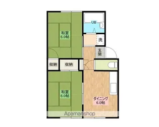 プレジールタムラ【202号室】の間取り