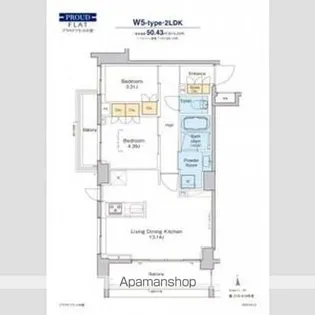 プラウドフラット中野【2階】の間取り