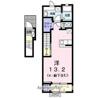 ペルフェクター虹【2階】の間取り