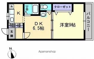 宮脇第8マンション【1階】の間取り