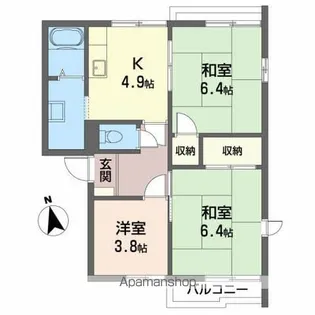 タウニィ陣【2階】の間取り