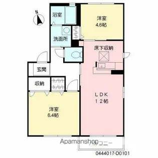 グランシャリオA【1階】の間取り