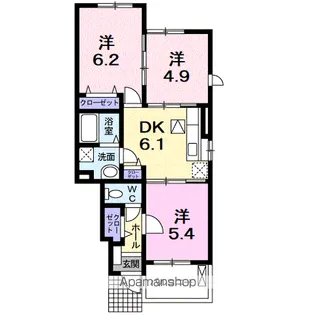 ソレイユ【1階】の間取り