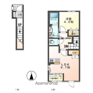シェルル・スターテラス安久路Ⅱ(仮)【2階】の間取り