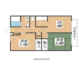 ポピュレール【105号室】の間取り